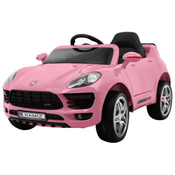 Autko Turbo-S na akumulator dla dzieci Różowy + Pilot + Wolny Start + Koła EVA + Radio MP3